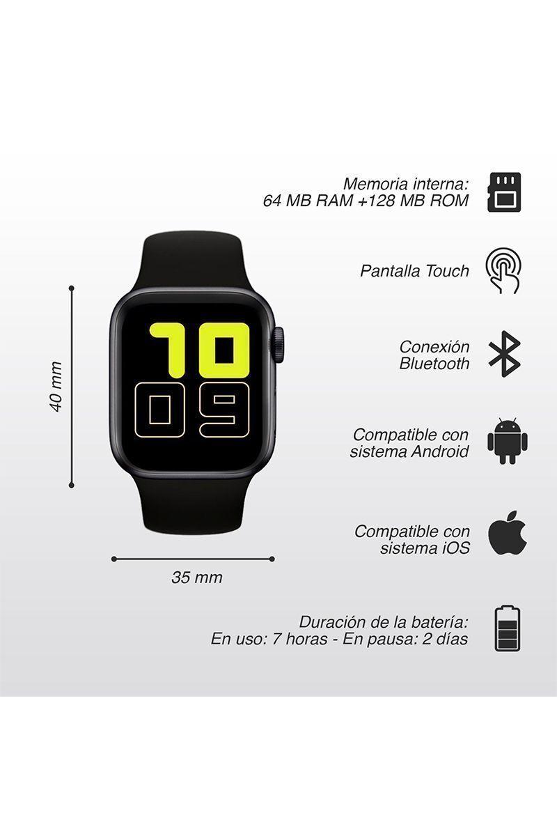 Reloj Inteligente Smartwatch T500 Negro-2