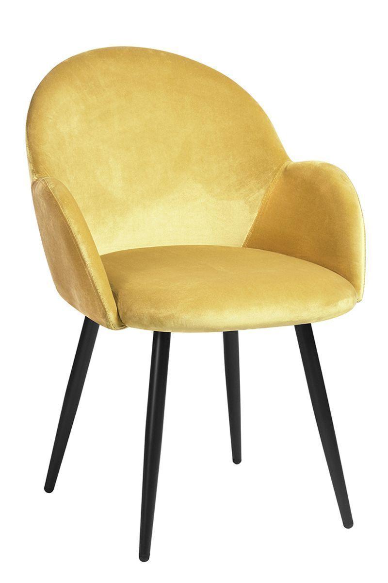 Silla de Comedor Chiozza Sitial Terciopelo Amarilo-0