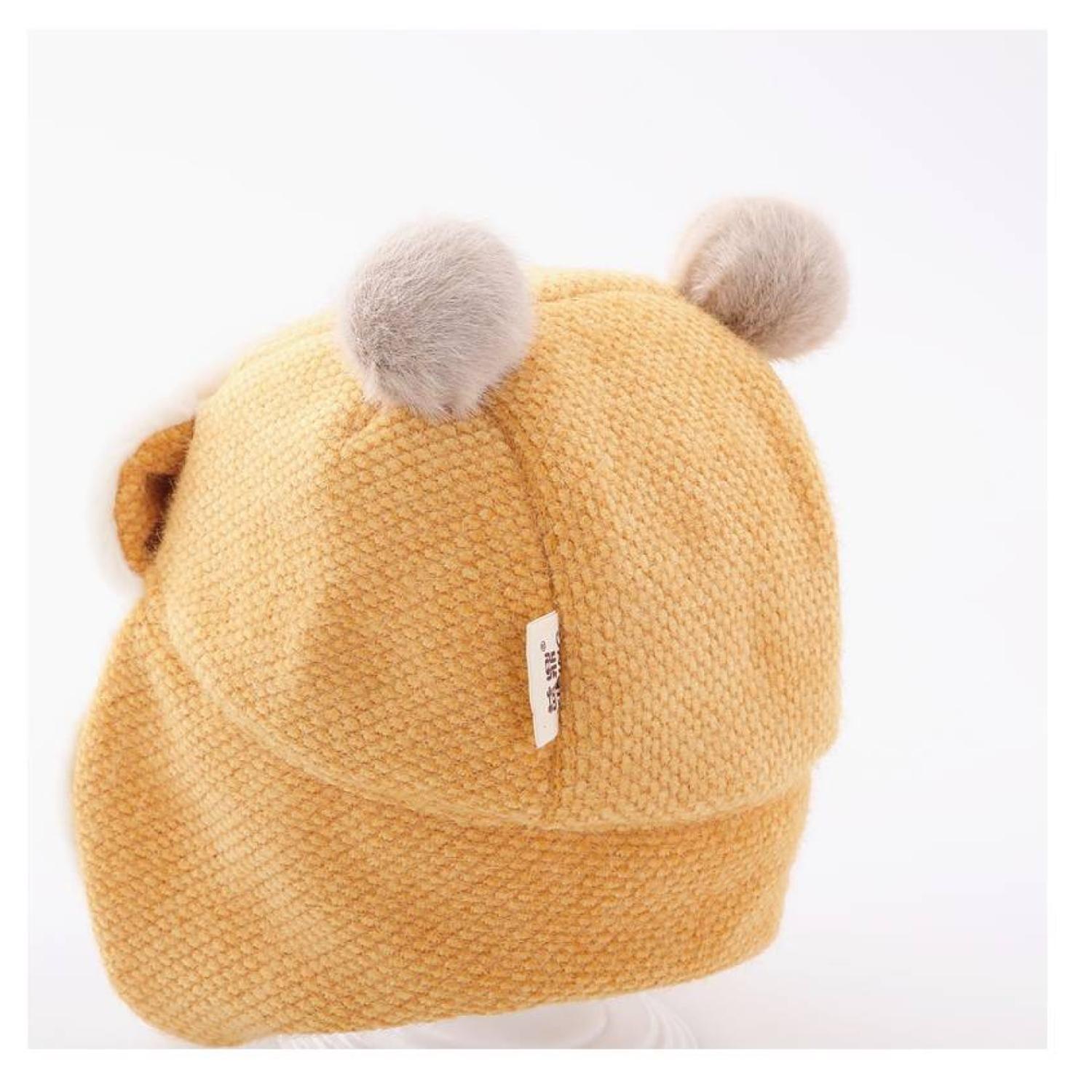 Gorro De Invierno Con Chiporro Para Bebes Amarillo-2