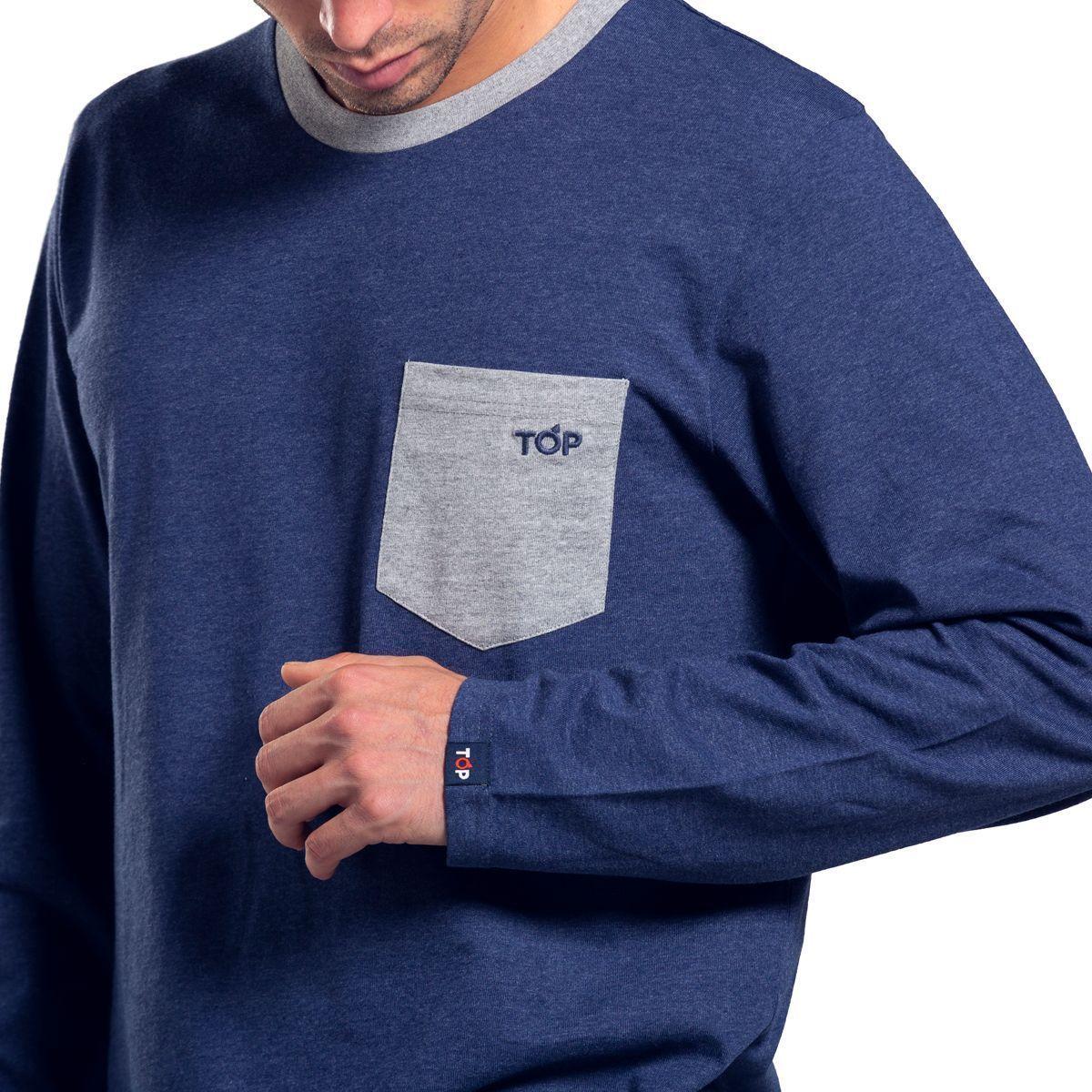 Pijama TOP Algodón Invierno Manga Larga C1-2