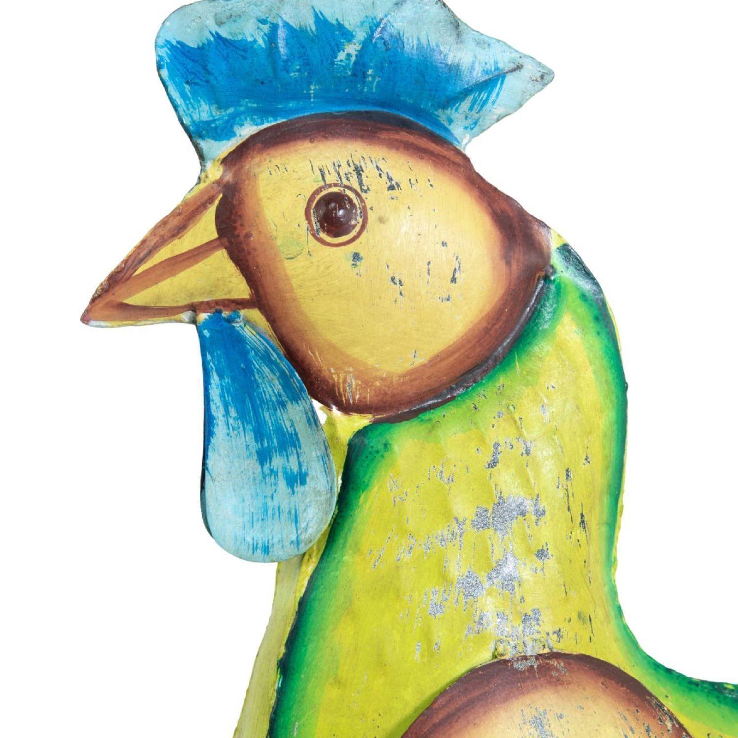 Gallo Decorativo Metálico Multicolor-3