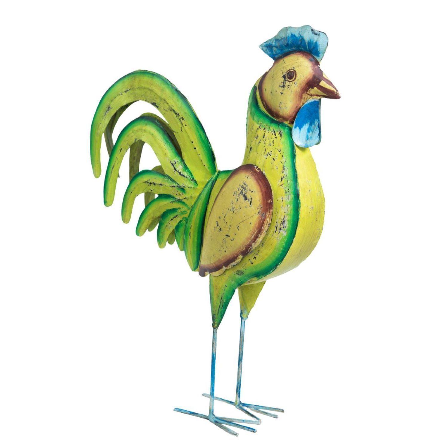 Gallo Decorativo Metálico Multicolor-0