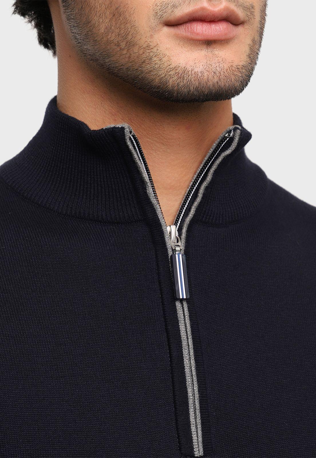 Sweater Texturado Half Zipper Arrow-2