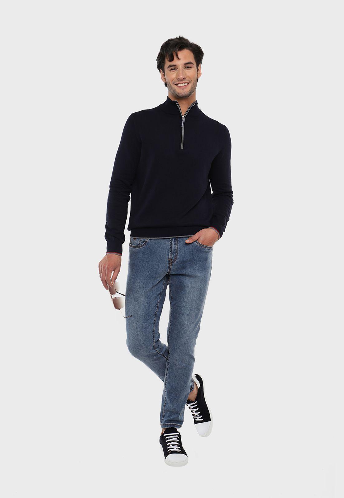 Sweater Texturado Half Zipper Arrow-3