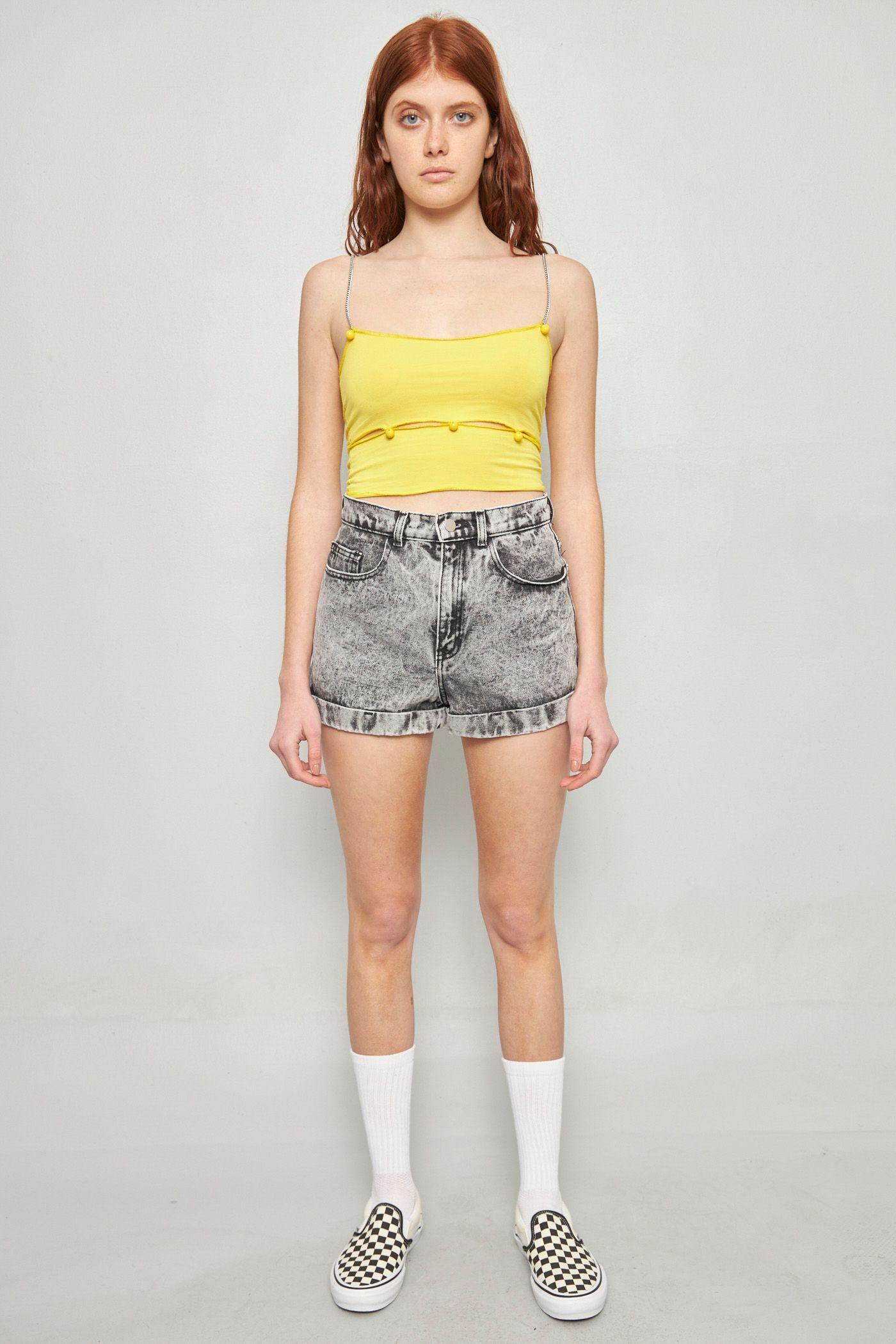 Shorts casual reciclado negro american apparel talla 36 -3