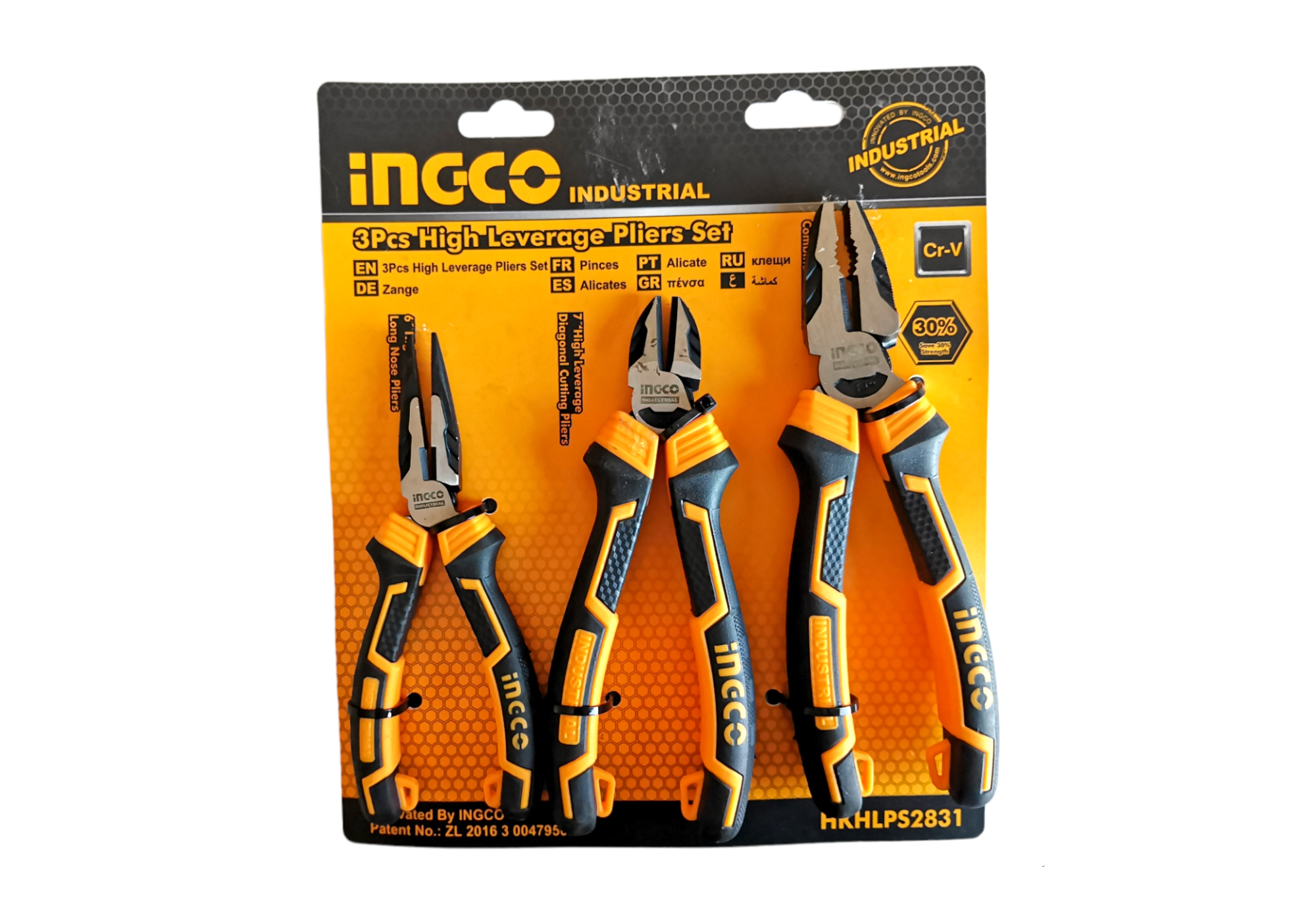 Set Juego De 3 Alicates Ingco Industrial 2831 Alta-2
