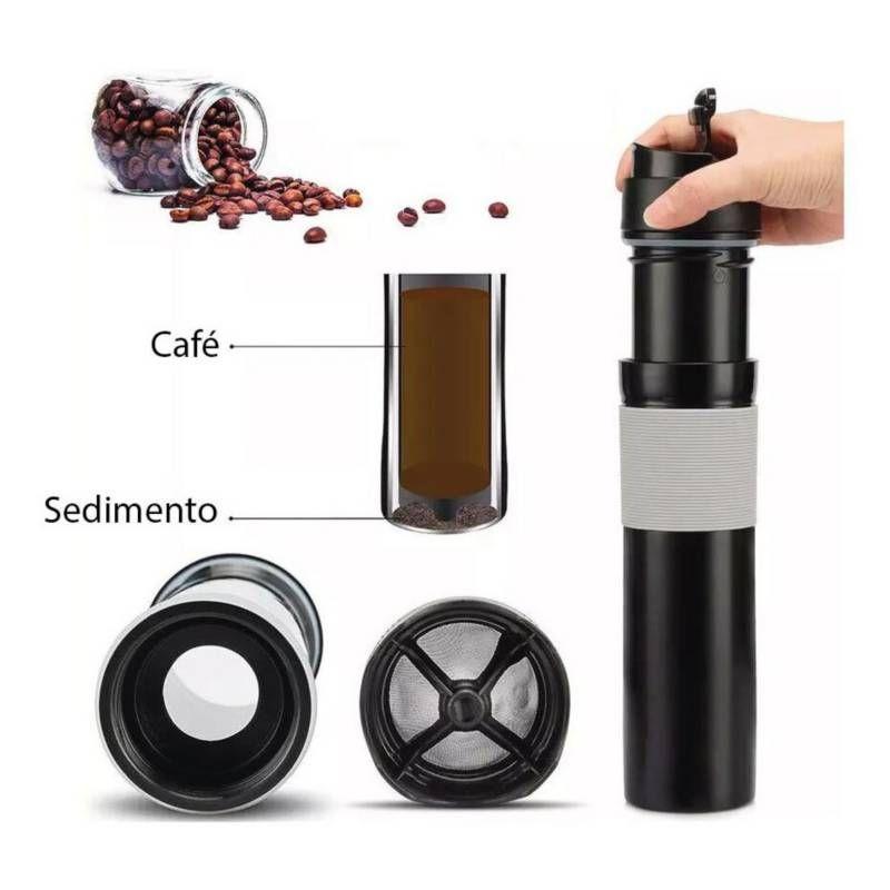 Termocafetera Portatil de prensa Francesa CP03 Negra-5