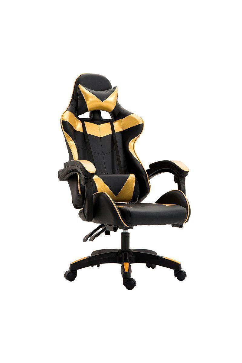 Silla Gamer Ultimate Racing Reclinable Dorado-0