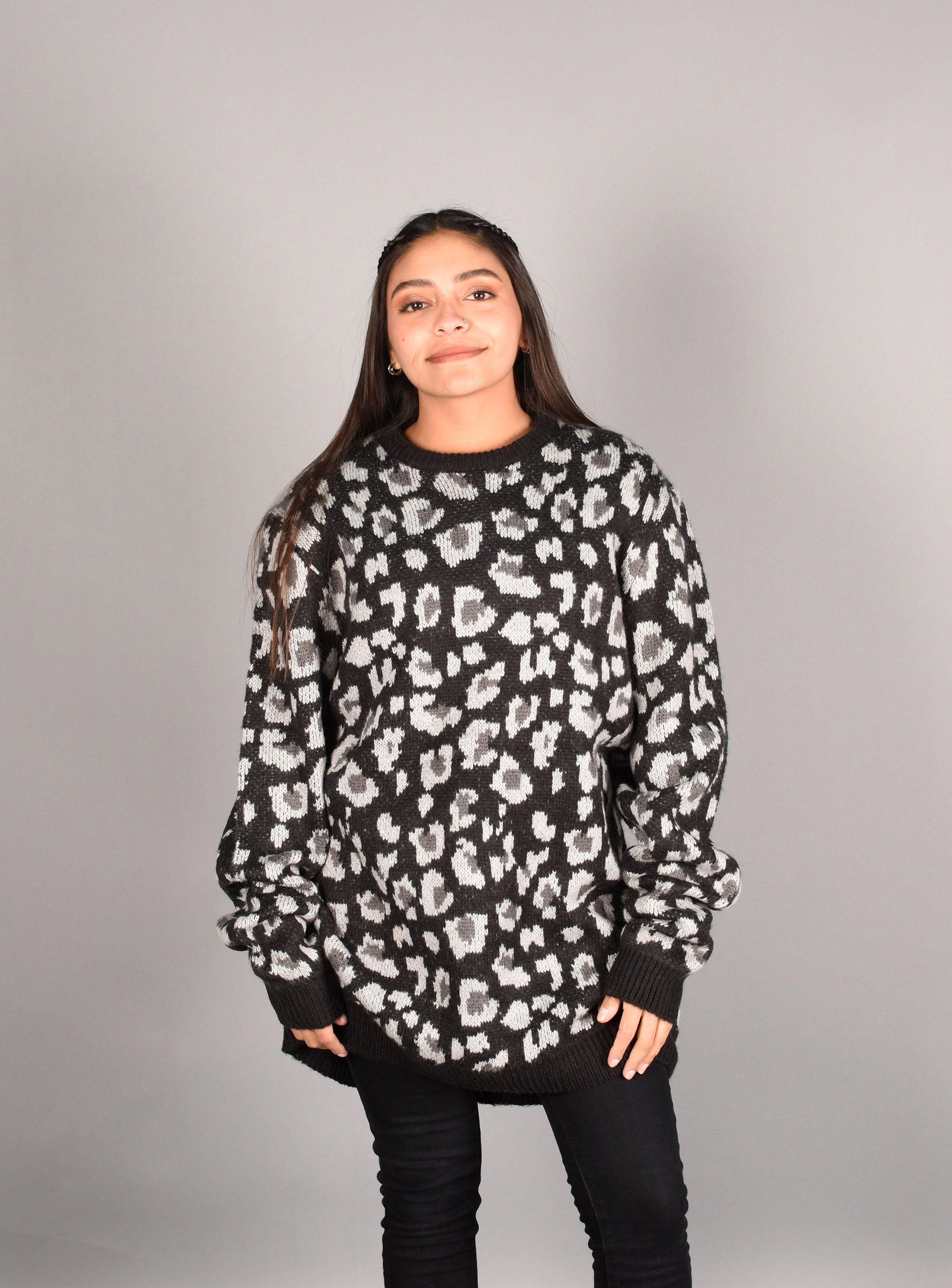 Sweater Mujer Acrílico Print Negro XXL-0