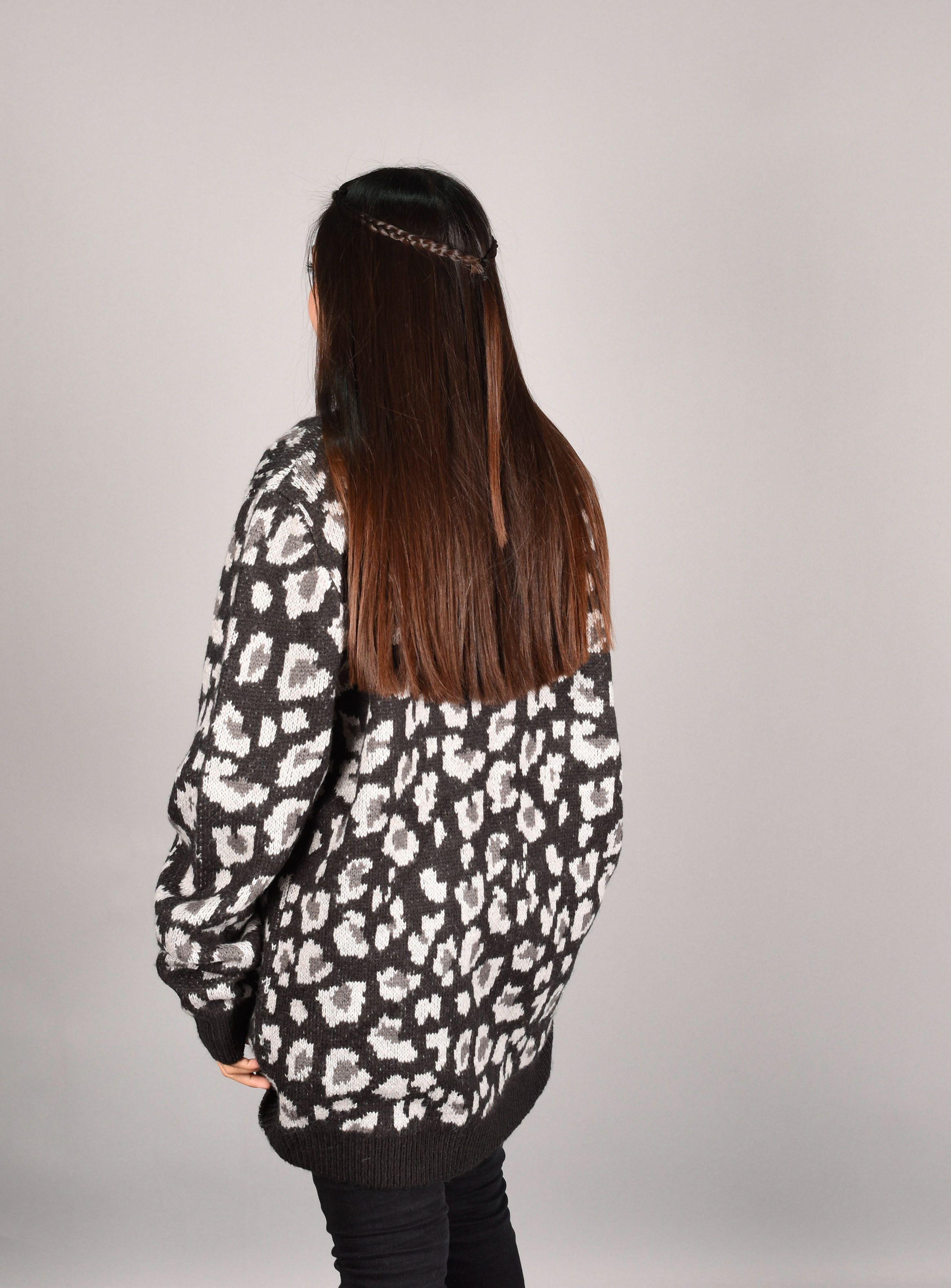 Sweater Mujer Acrílico Print Negro XXL-2