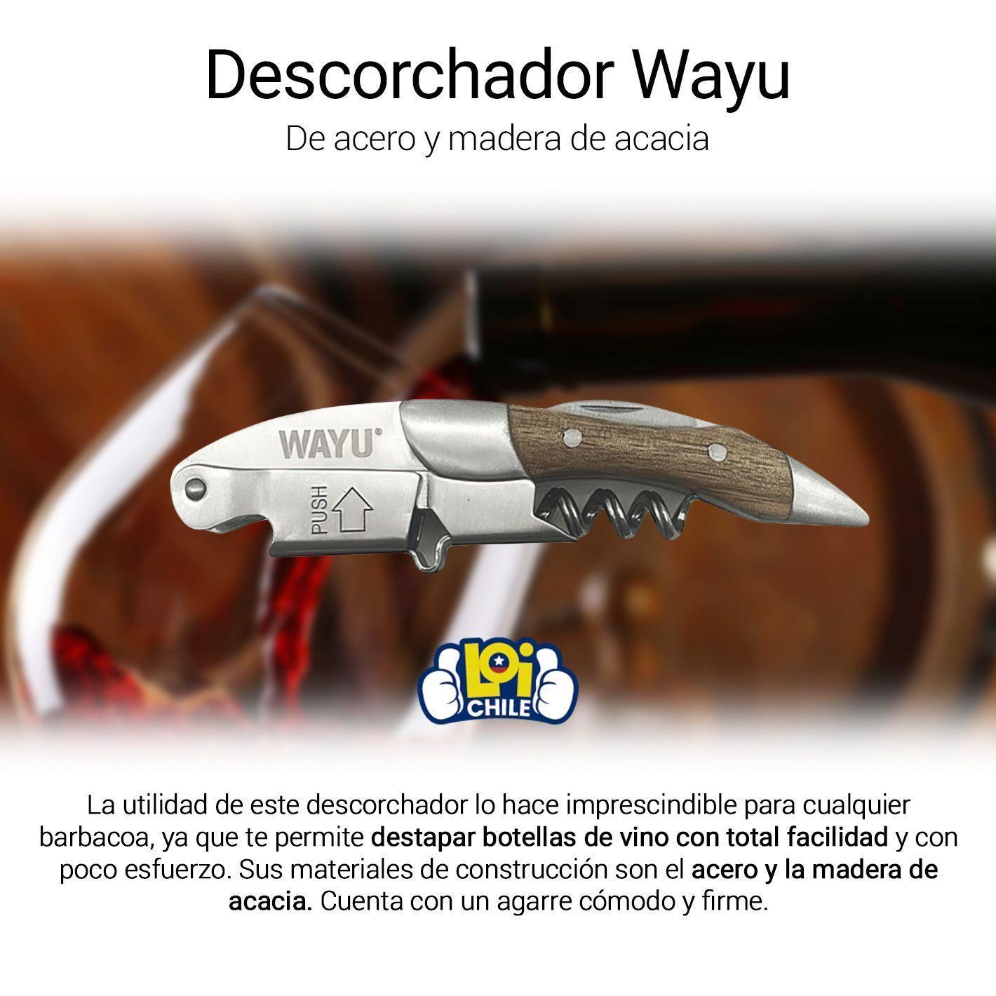 Abridor de Vinos Descorchador Sacacorchos Wayu-1