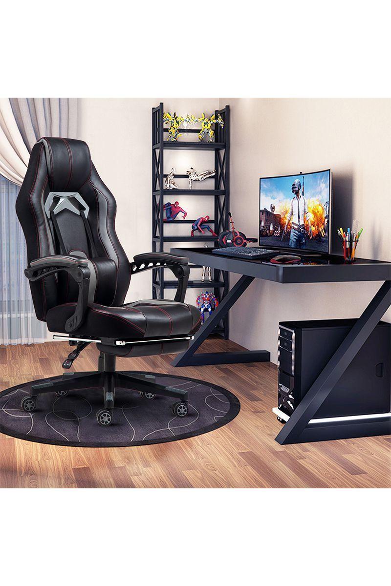 Silla Gamer Swift Con Reposapiés Negro-1