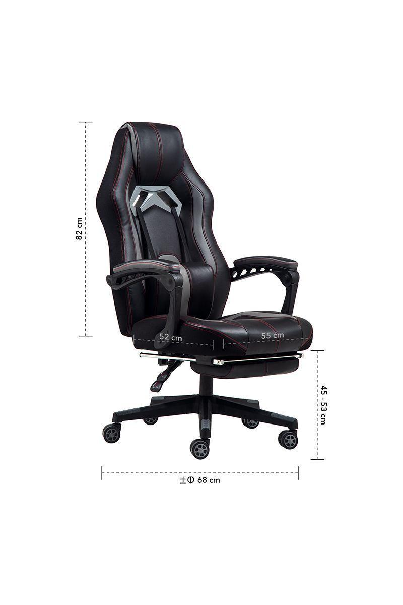 Silla Gamer Swift Con Reposapiés Negro-2