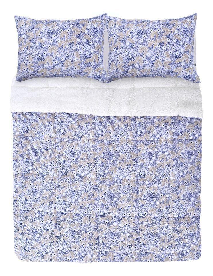 Plumón 2 Plazas Coral print Sherpa Ebony-2