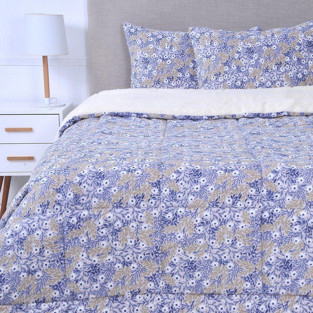 Plumón 2 Plazas Coral print Sherpa Ebony-0