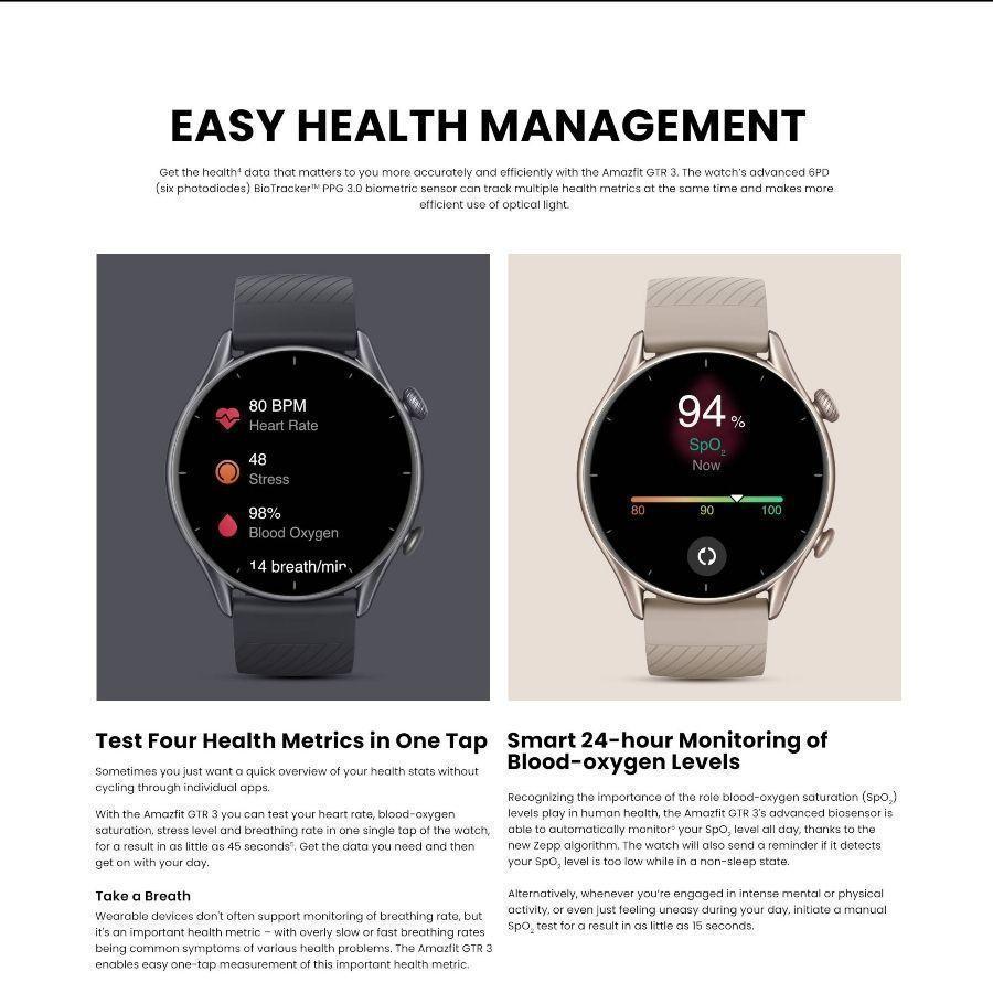 Amazfit Smartwatch GTR 3 - Gris-3