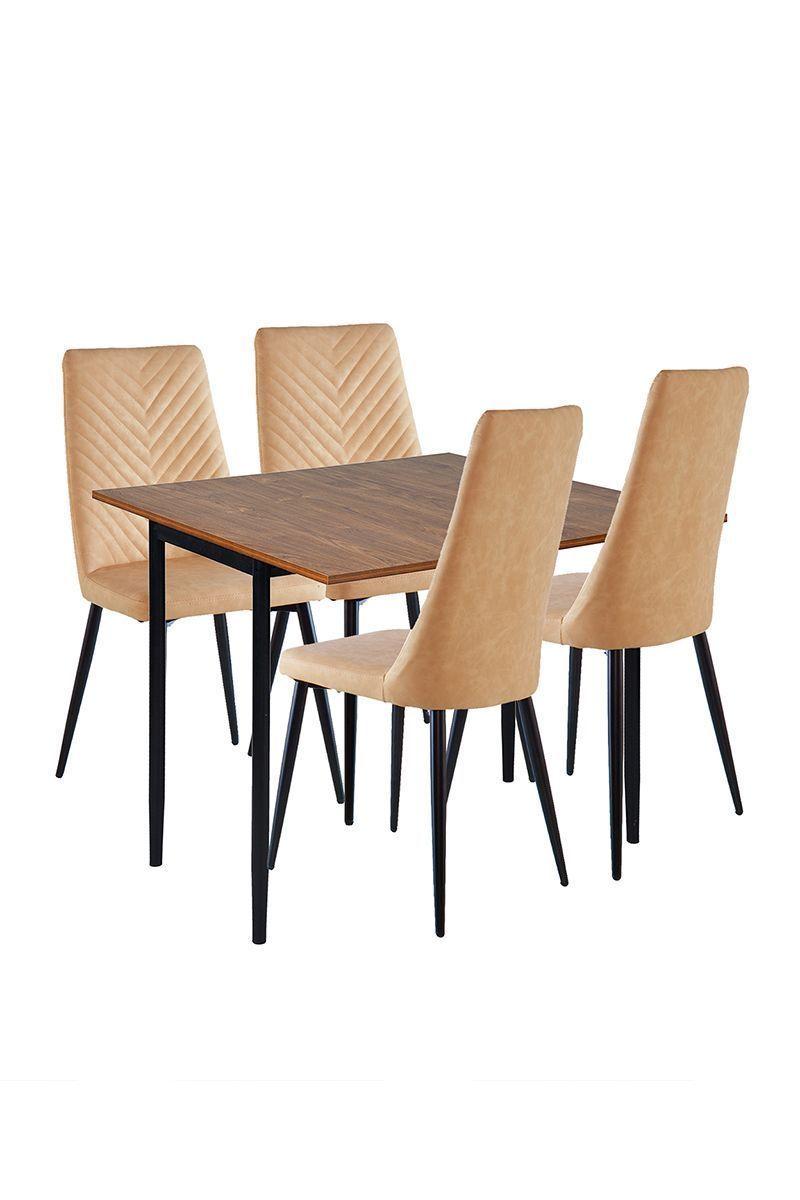 Pack Comedor Mesa y 4 Sillas Café-0