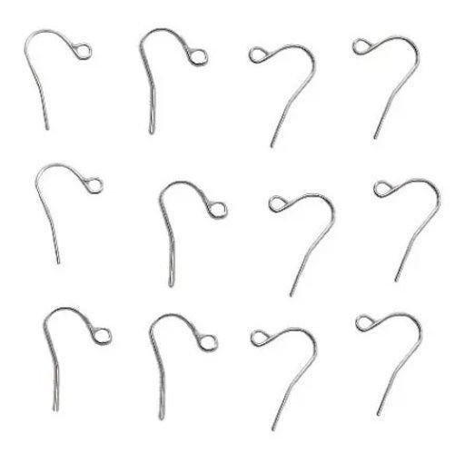 Ganchos Aros Bisutería Artesanía Paq 200 Unds B4b Plateado-1