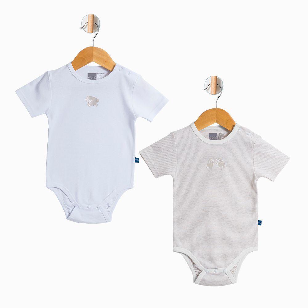 Body Manga Corta Algodón Pack 2 Mota-0