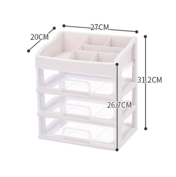 Organizador De Cosmeticos Maquillajes 3 Cajones-1