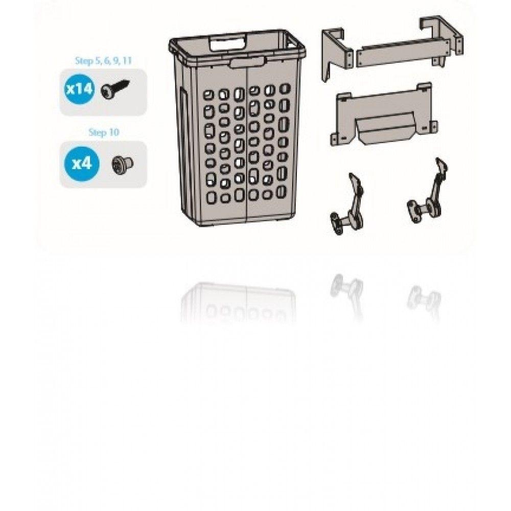 TOLVA ROPA SUCIA ABATIBLE 450MM BLANCO-1
