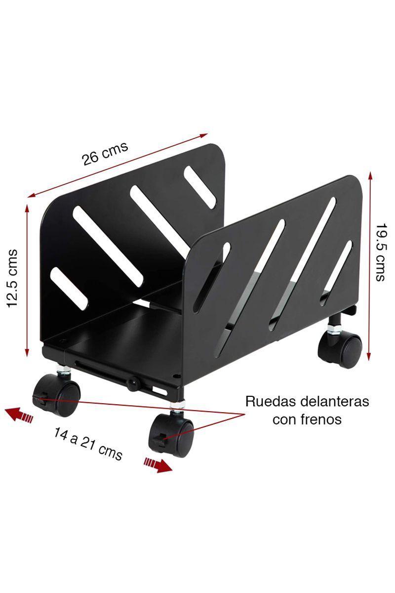 Soporte Porta CPU con ruedas y frenos ancho ajustable NW-CPB-3