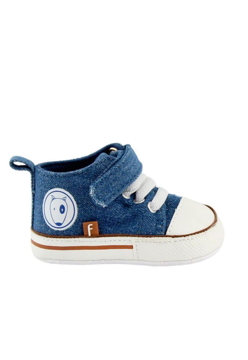 Zapatilla velcro jeans bebé soft niño 820-0