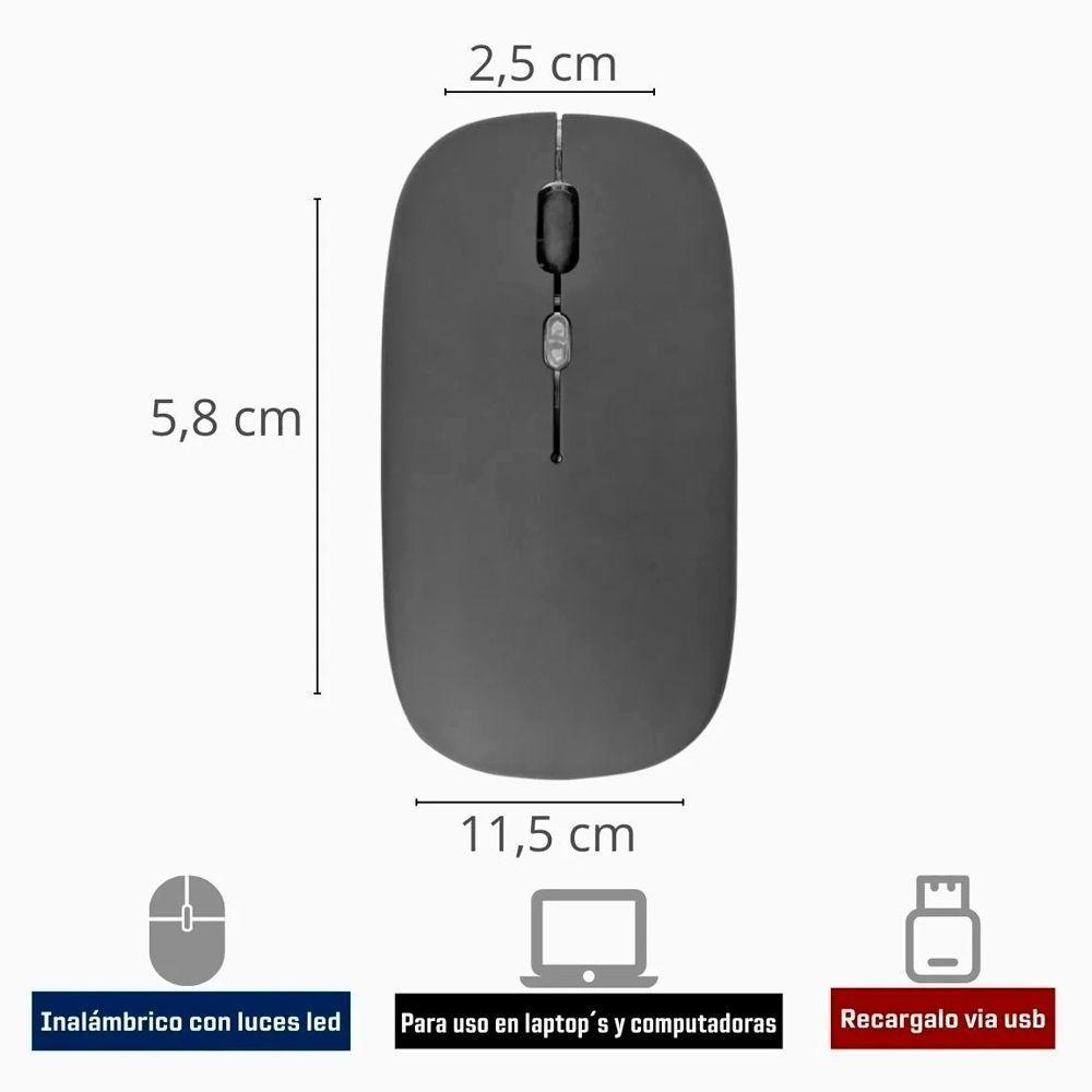 Mouse Gamer Inalambrico Recargable 2.4ghz Led Rgb Rx0045-2