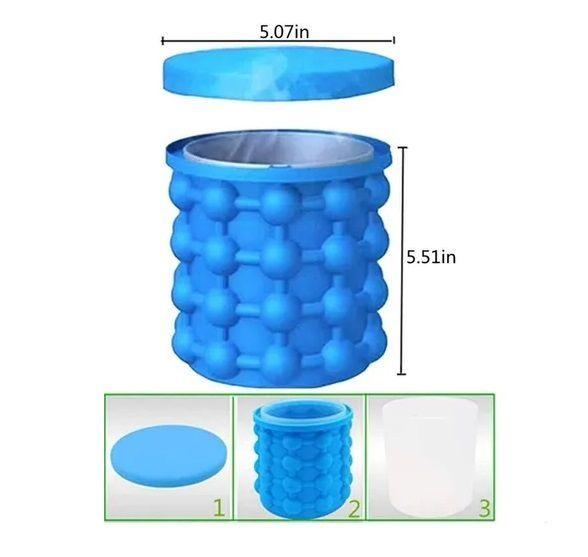 2 Cubeta Hielera Hielos Cubeta Hielo Silicona Cubetera Hielo-2