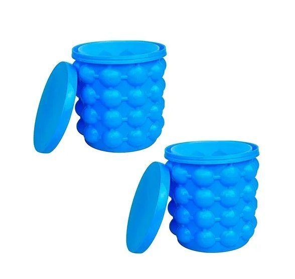2 Cubeta Hielera Hielos Cubeta Hielo Silicona Cubetera Hielo-0