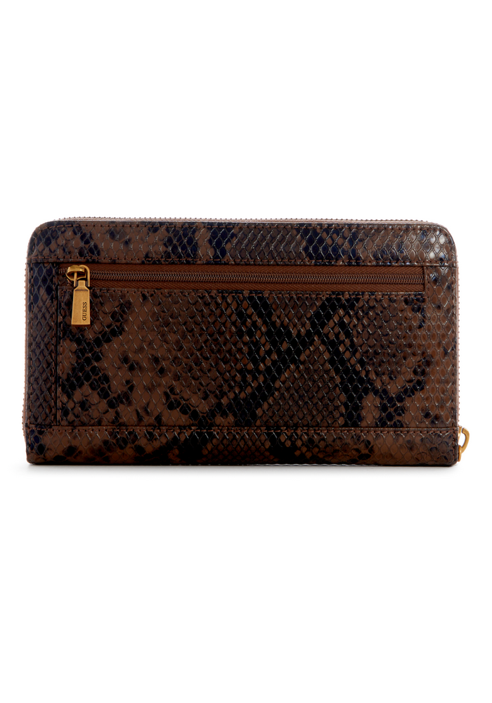 Billetera Stephi Slg Large Zip Around Café Guess-1