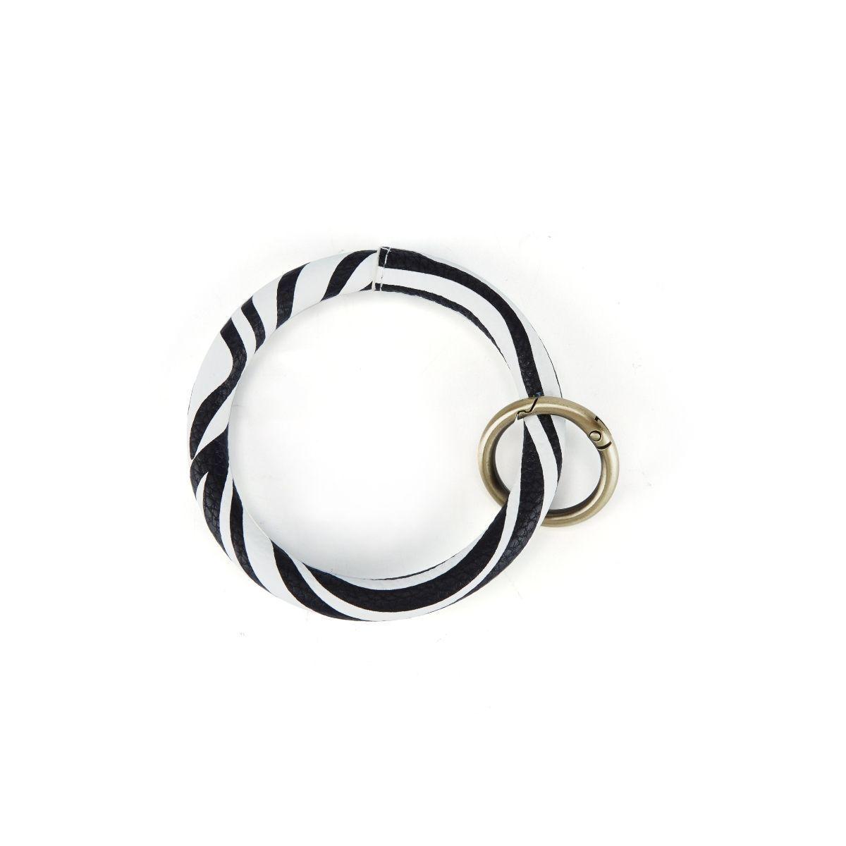 Ecosusi Llavero De Pulsera Para Mujer Con Borla Y Lazo- Zebra
-2