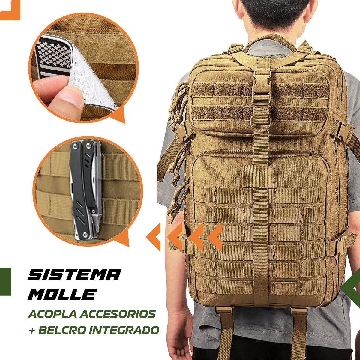 Mochila Tactica Militar Outdoor Pentagon 45L Impermeable-3