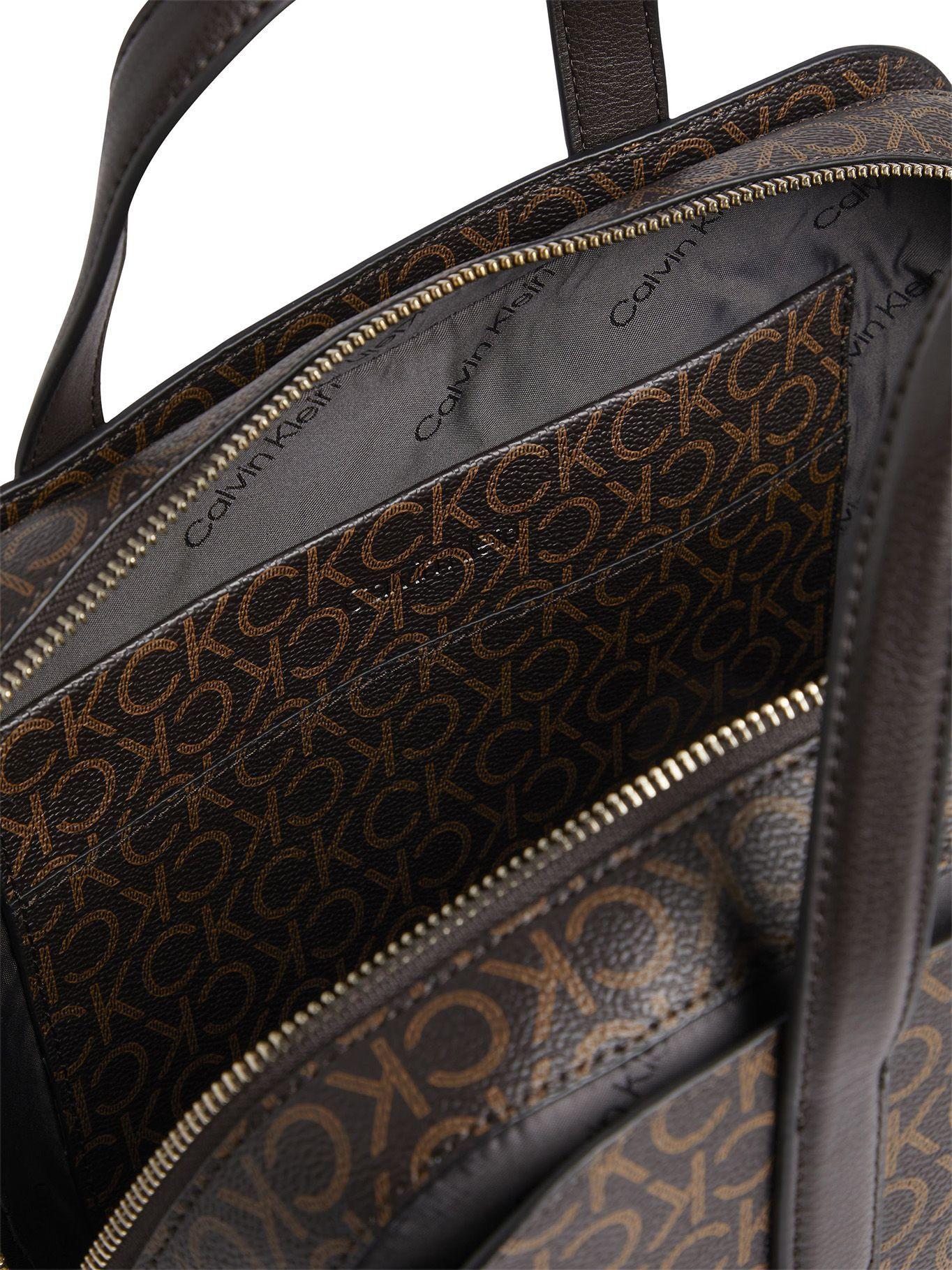 Cartera Satchel Ck Must Mono Café Calvin Klein-2