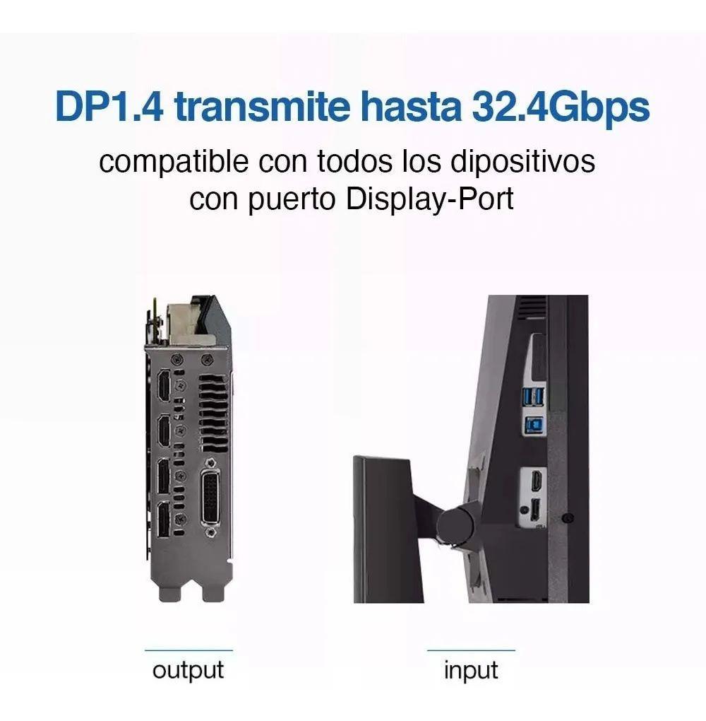 Cable Displayport 144hz (8k 60hz / 4k 144hz/ 2k 165hz) 2mts-2