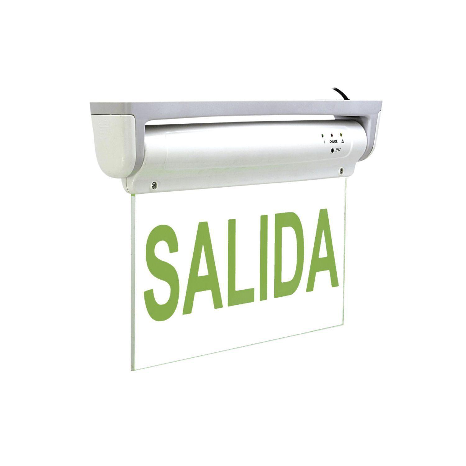 Luz LED De Emergencia Transparente Con Foto Salida Con Certificacion SEC-2