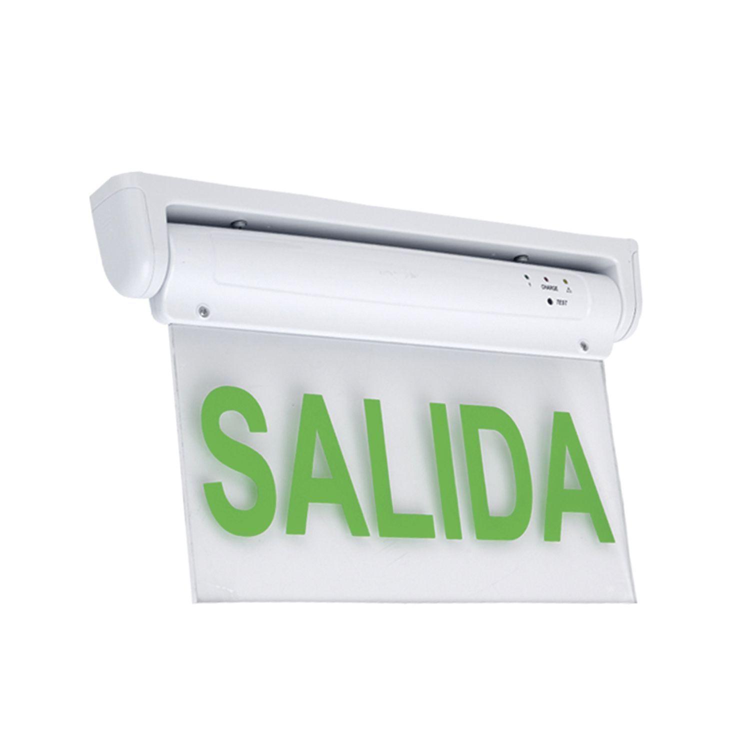 Luz LED De Emergencia Transparente Con Foto Salida Con Certificacion SEC-3