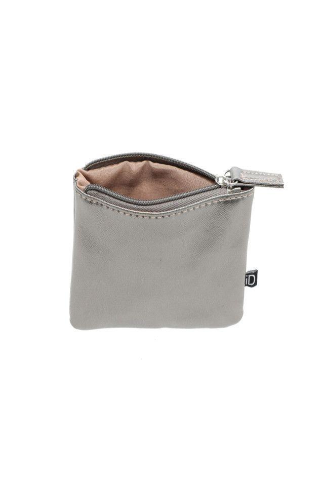 Monedero Metalizado Plateado i-D-2