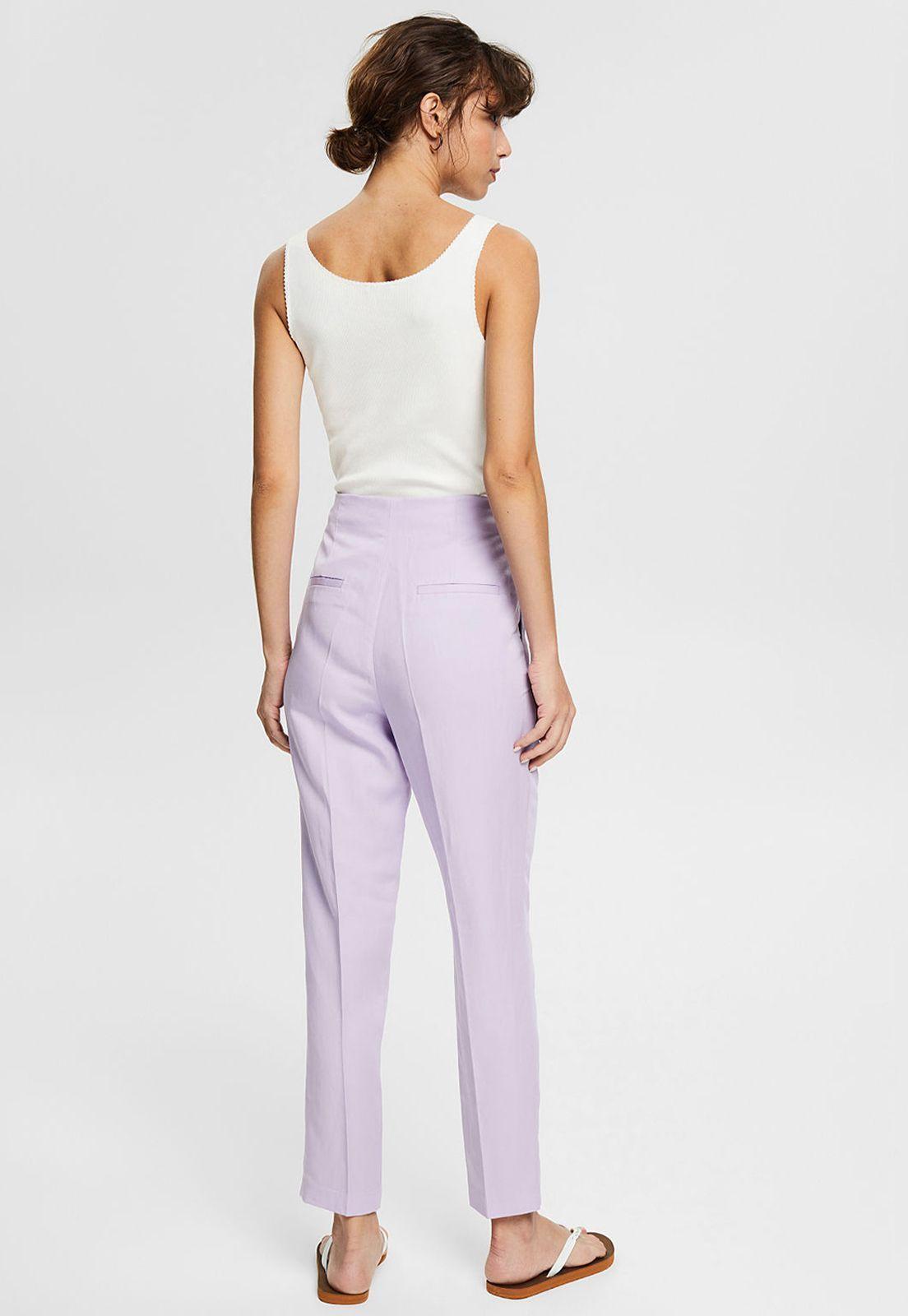 Pantalón Con Pinzas En La Cintura Esprit-1
