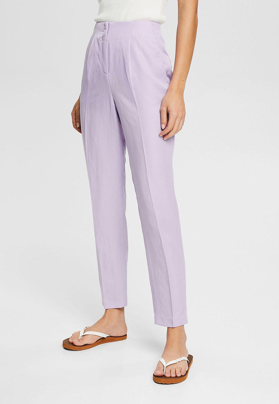 Pantalón Con Pinzas En La Cintura Esprit-0