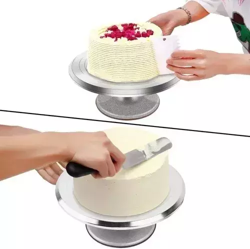Base Giratoria Tortas Plato Giratorio Base Aluminio 29cm -4