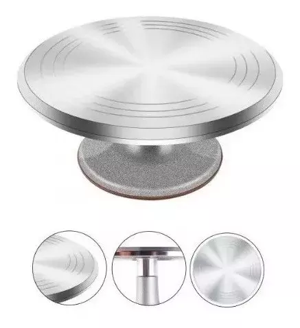Base Giratoria Tortas Plato Giratorio Base Aluminio 29cm -2