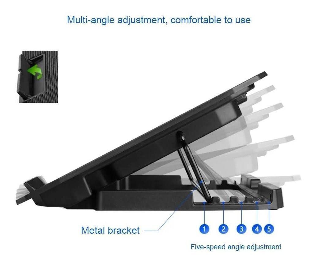 Base Ventilador Notebook Base Cooler Notebook Mesa Enfriador-3