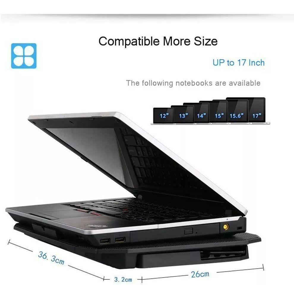 Base Ventilador Notebook Base Cooler Notebook Mesa Enfriador-4