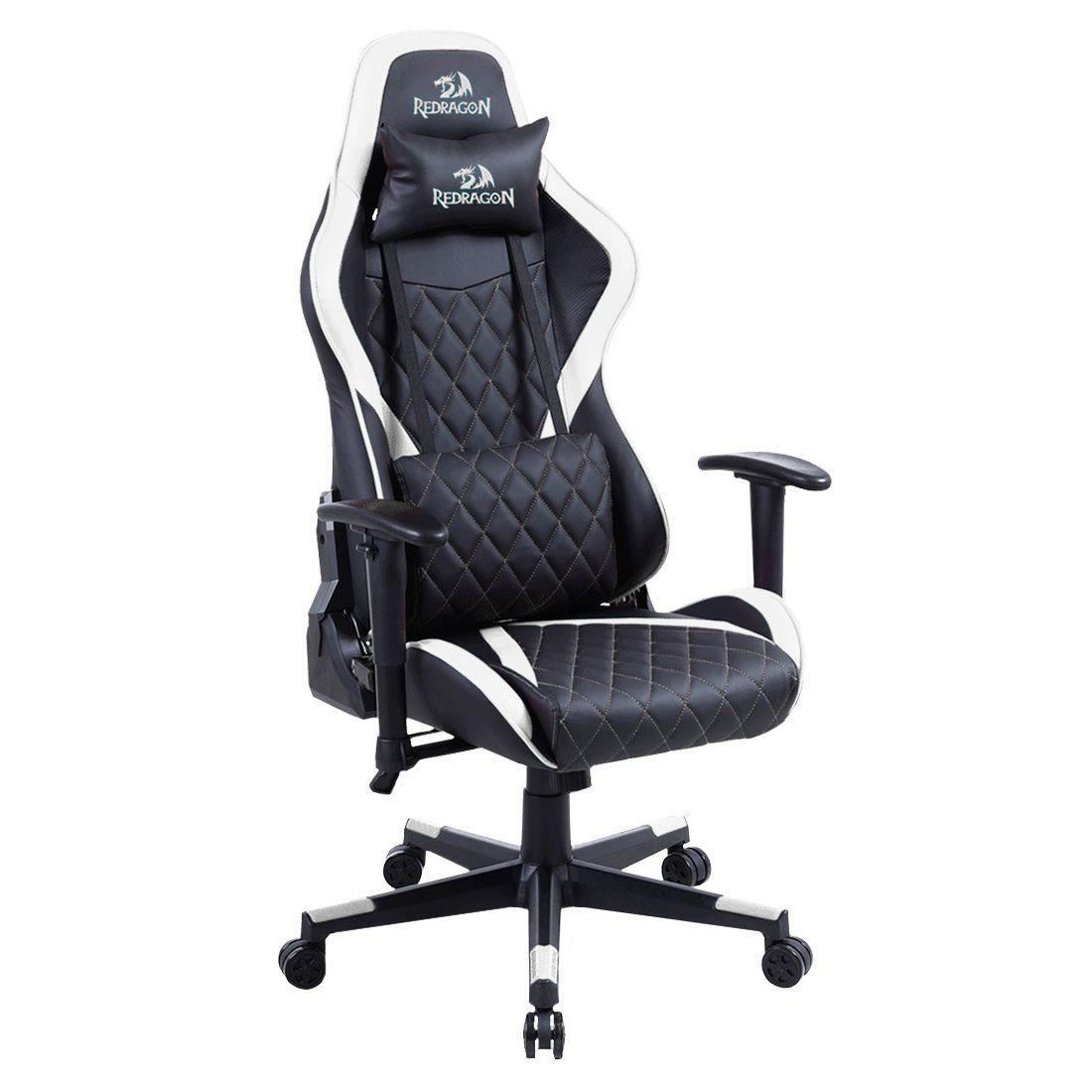 Silla Gamer Redragon Gaia Reclinable y Ajustable Blanca-1