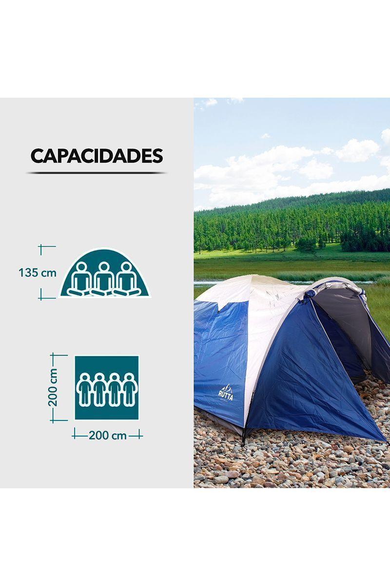 Carpa de Camping Budi 2 o 3 Personas Azul-4
