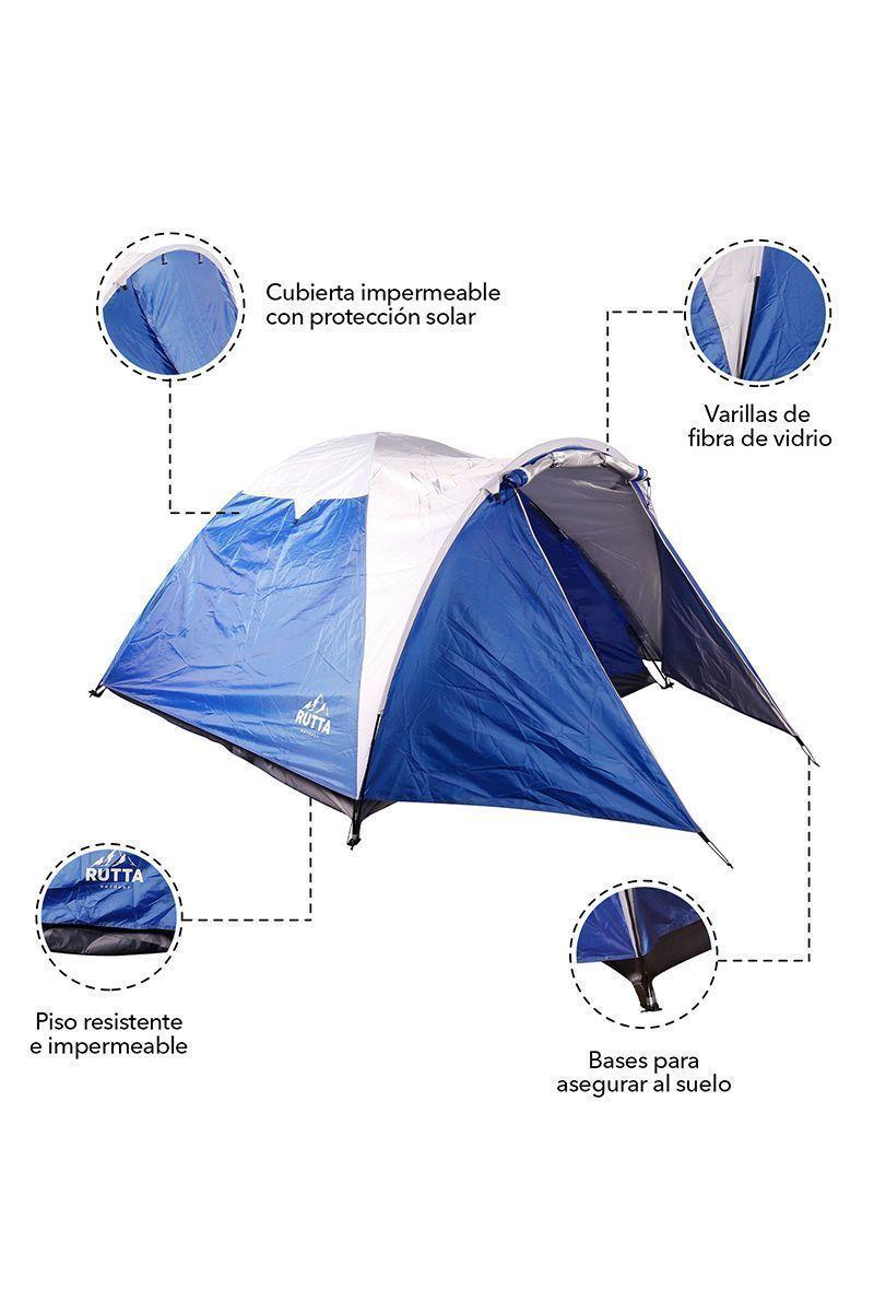 Carpa de Camping Budi 2 o 3 Personas Azul-3