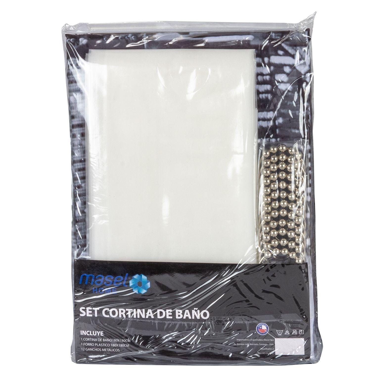 Set Cortina Baño  Bridge Brooklyn 1.80x1.80 cm. -2