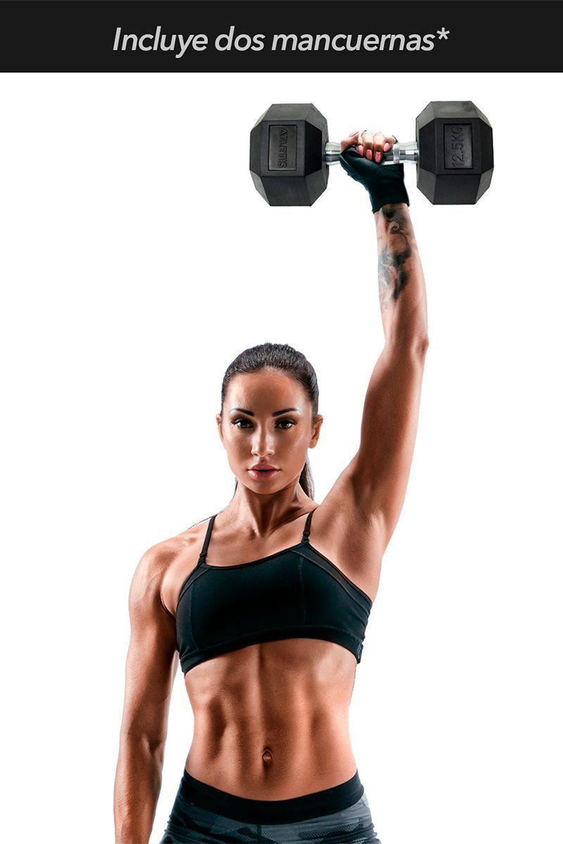Pack de 2 Mancuernas Hexagonales 12,5 Kg Negro-1