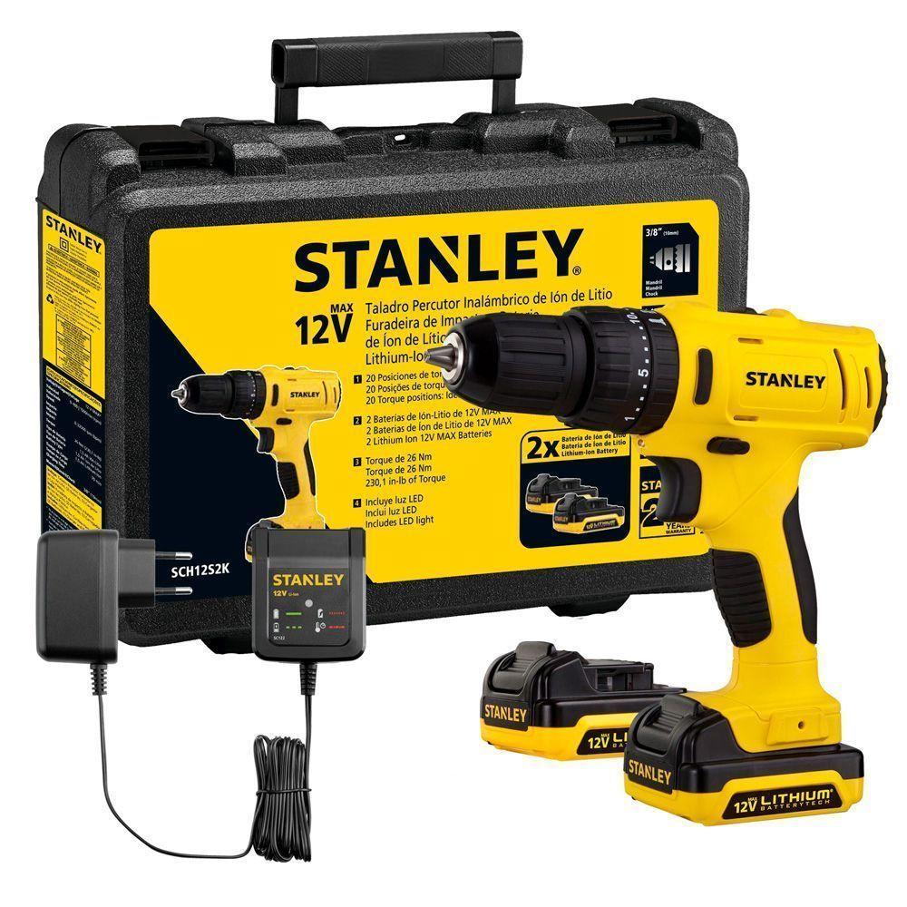 Taladro Percutor 12V + 2 Baterías   Sch121S2K-B2  Stanley-1